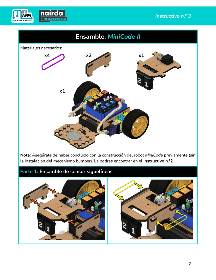 Página 2 — Materiales necesarios