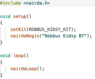 Código del ejemplo robbus_kidsy